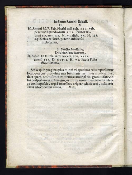 c. A3v: Bonauenturae Angelo Hippolytus Tromb. typographus. S. >(continua)